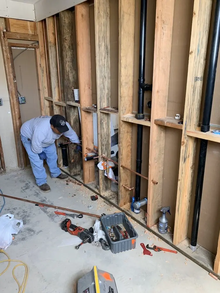 Commercial rough-in plumbing for Gas Line Repair in Small Corners